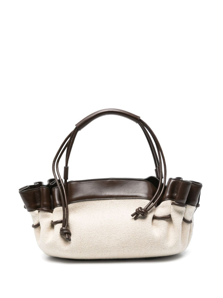 HEREU Canvas Shoulder Bag In Brown