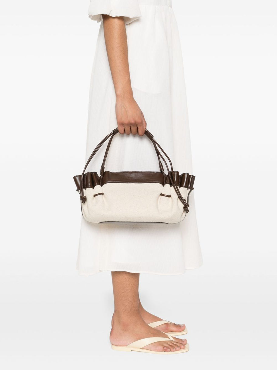 HEREU Canvas Shoulder Bag In Brown