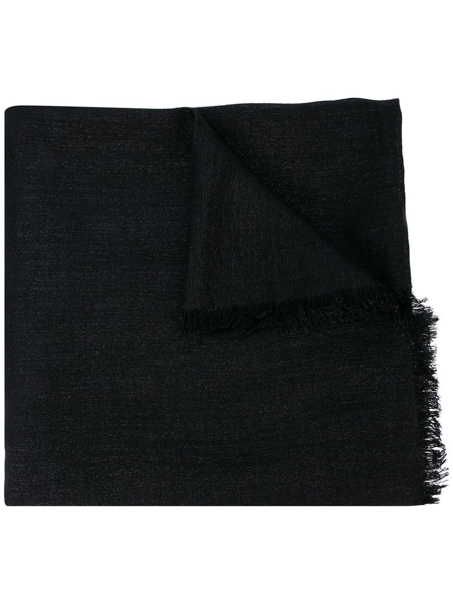 Brunello Cucinelli Silk And Cashmere Sparkling Scarf - Black