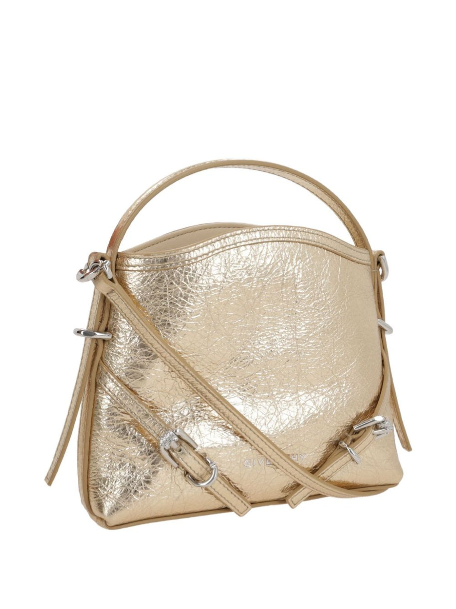 Givenchy Voyou Nano Leather Shoulder Bag - Golden