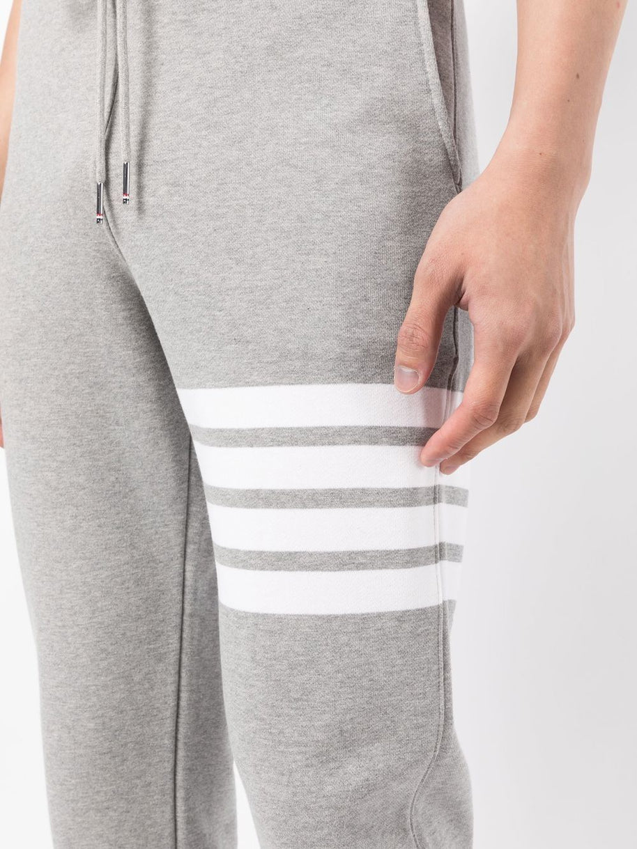 Thom Browne 4Bar Cotton Sweatpants - Grey