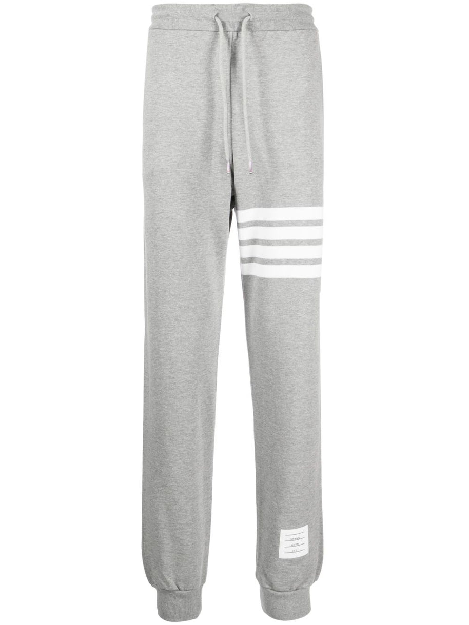 Thom Browne 4Bar Cotton Sweatpants - Grey