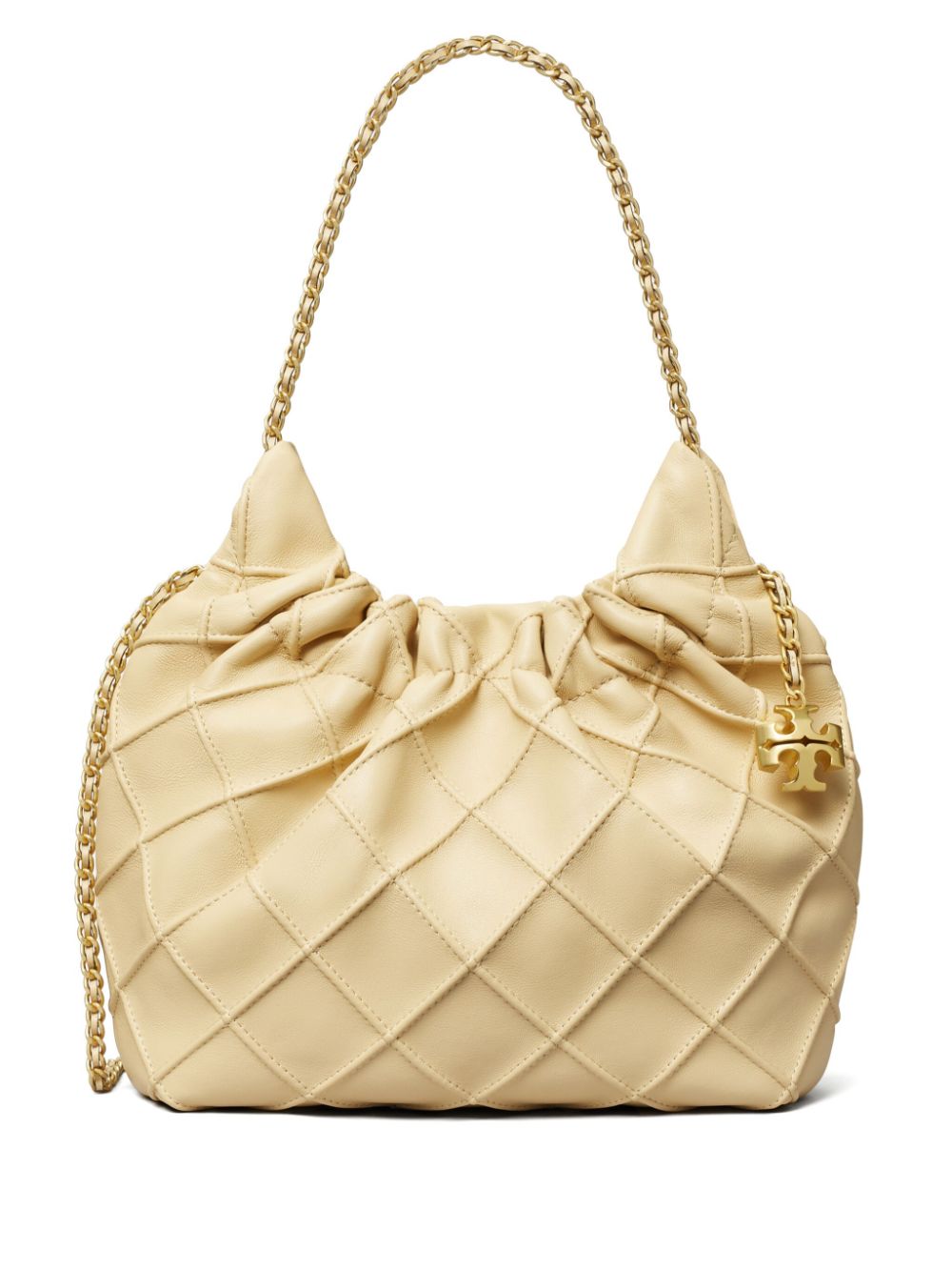 Tory Burch Fleming Mini Leather Hobo Bag - Powder