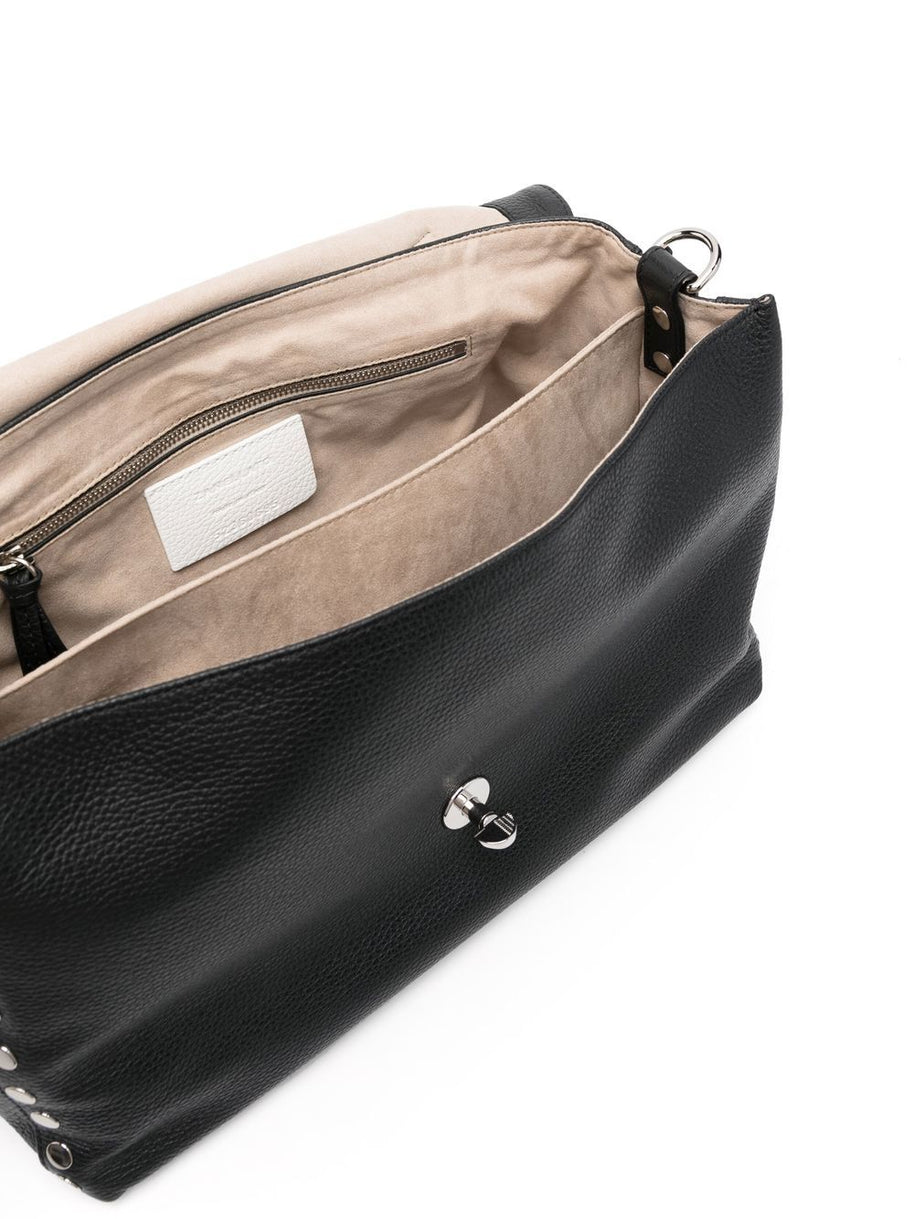 Zanellato Postina Daily Medium Leather Handbag - Black