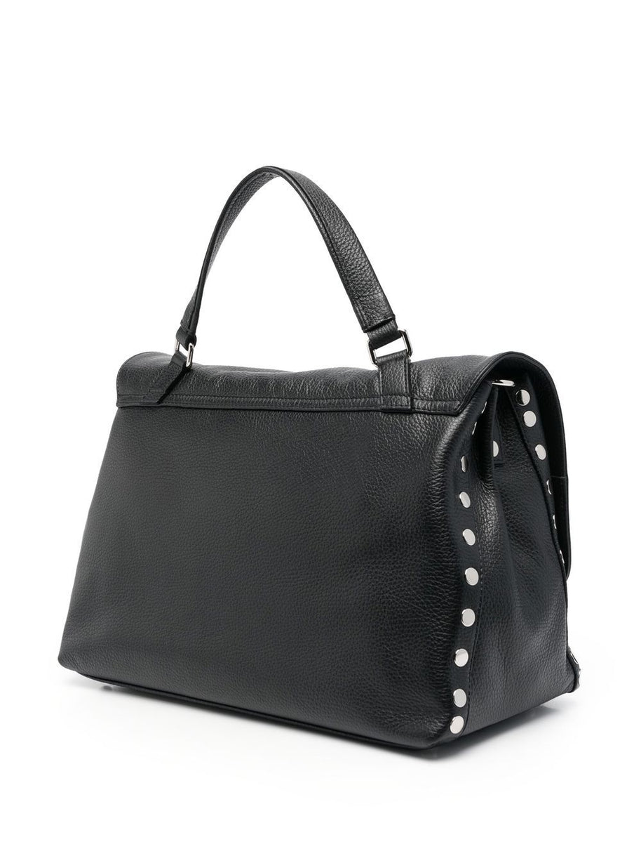 Zanellato Postina Daily Medium Leather Handbag - Black