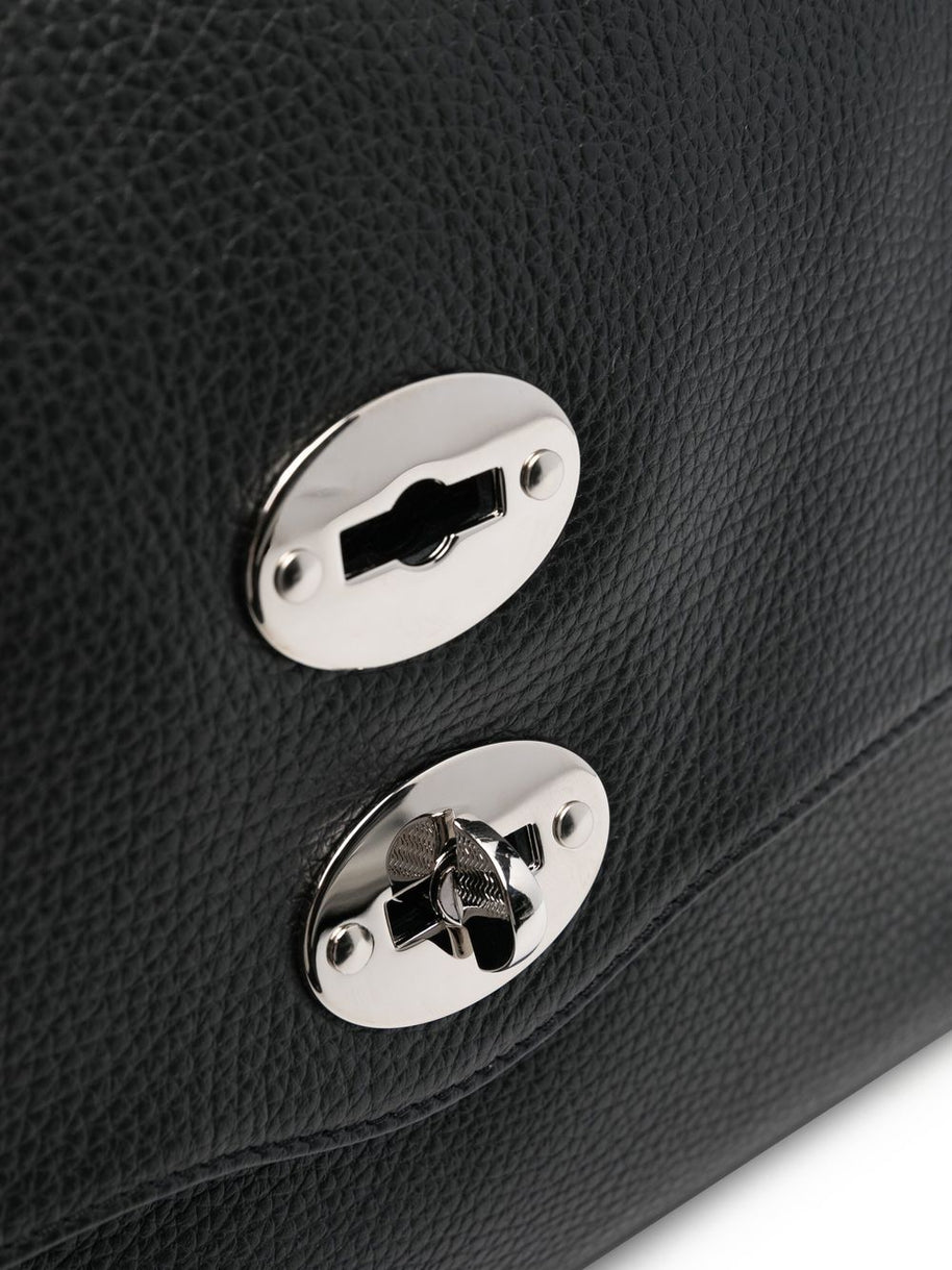 Zanellato Postina Daily Medium Leather Handbag - Black