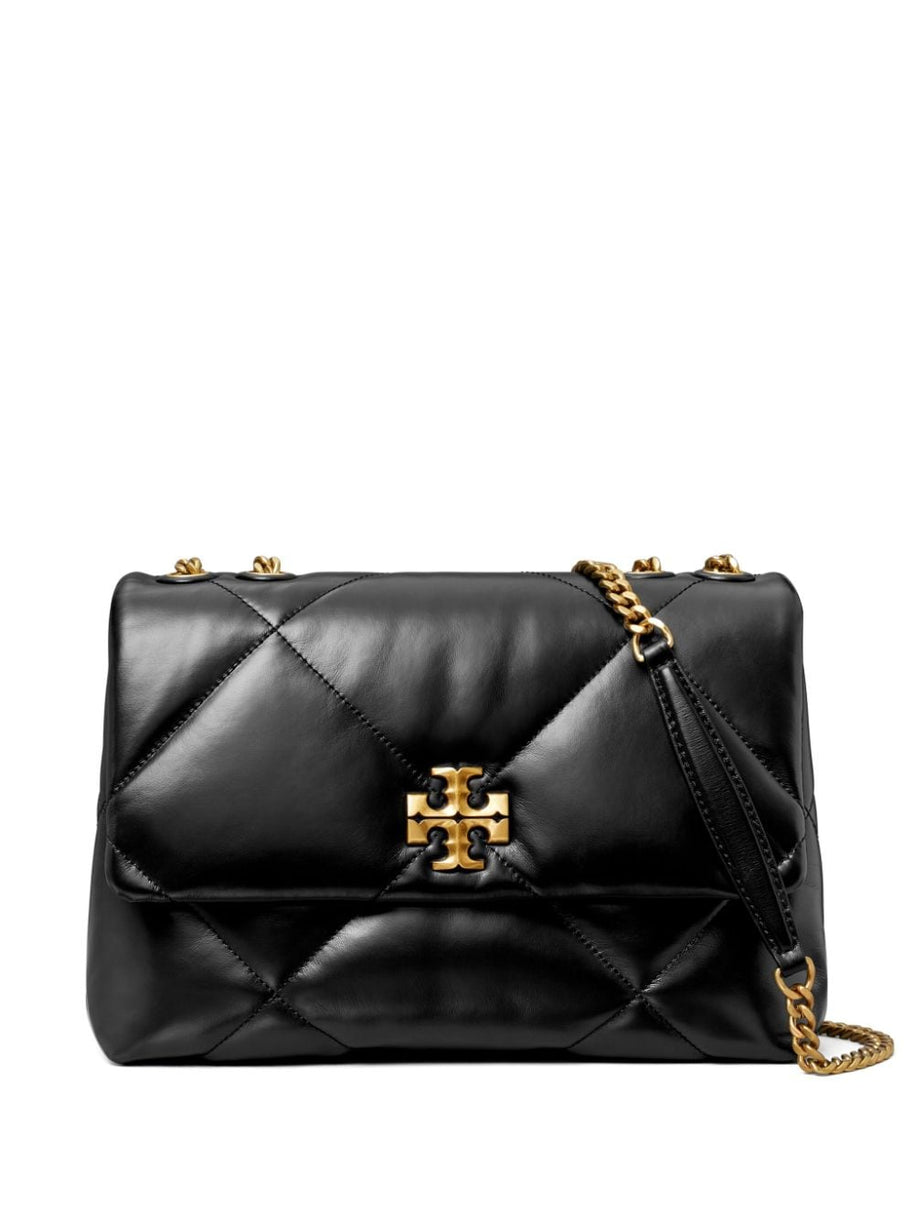 Tory Burch Kira Diamond Leather Shoulder Bag - Black
