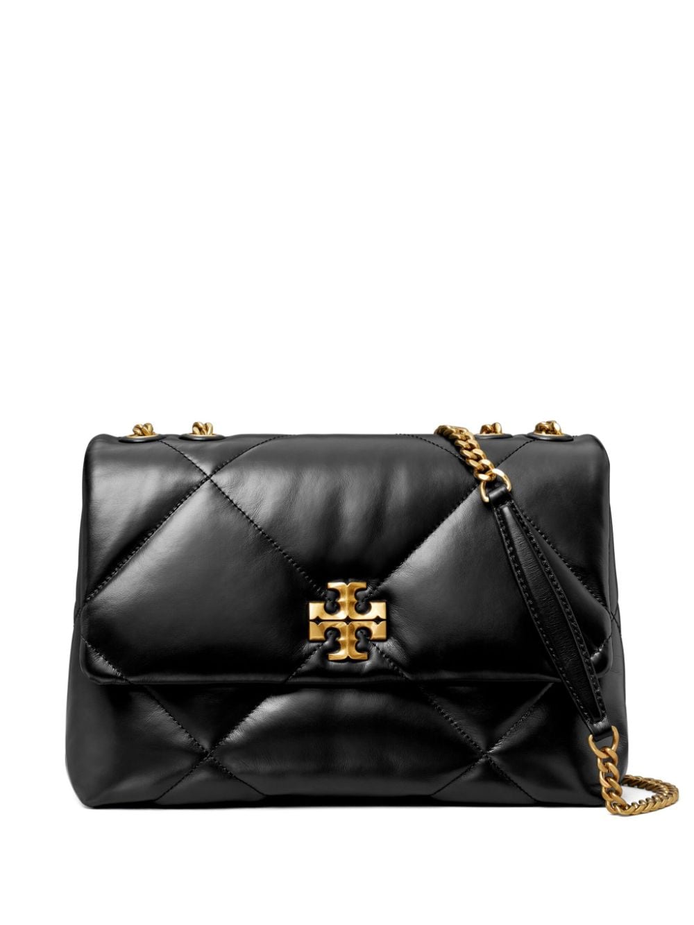 Tory Burch Kira Diamond Leather Shoulder Bag - Black