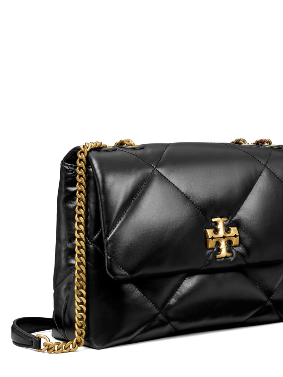 Tory Burch Kira Diamond Leather Shoulder Bag - Black