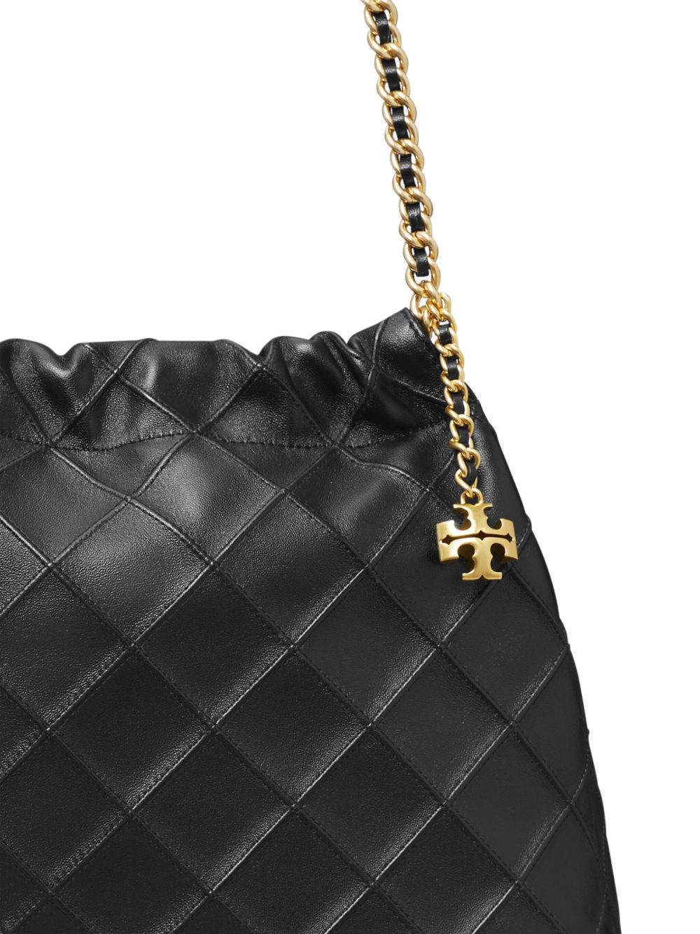 Tory Burch Fleming Leather Hobo Bag - Black