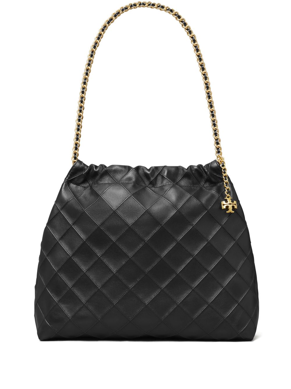 Tory Burch Fleming Leather Hobo Bag - Black