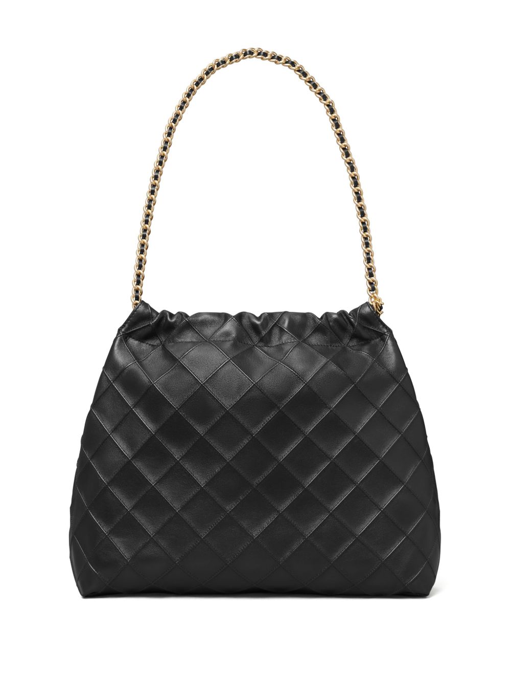 Tory Burch Fleming Leather Hobo Bag - Black