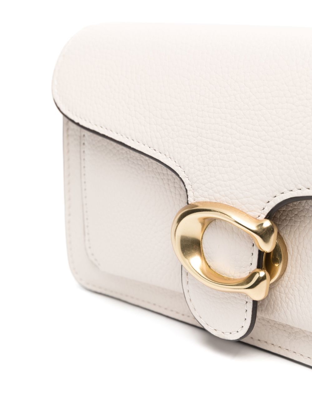 Coach Tabby Chain Leather Clutch - White