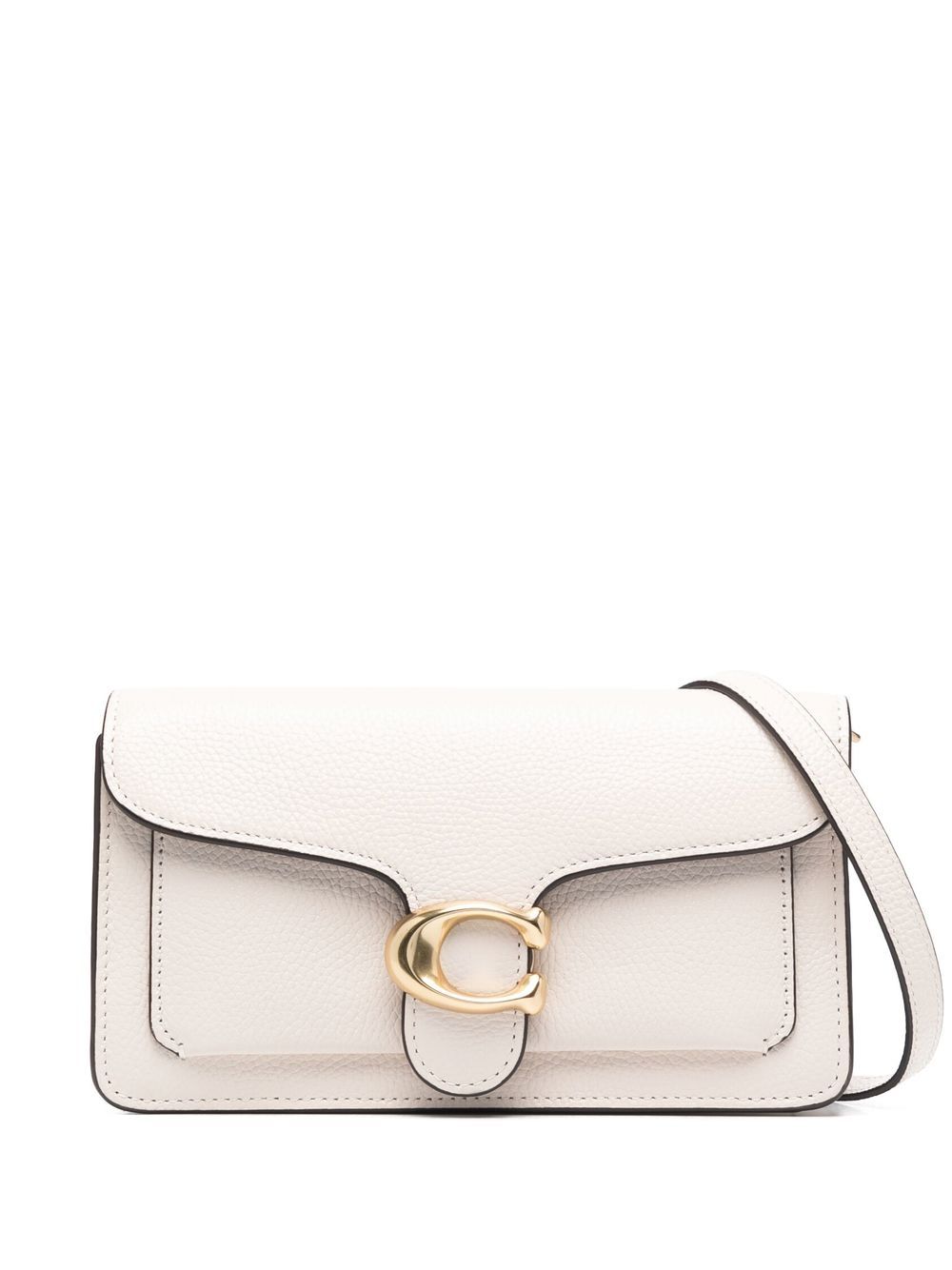 Coach Tabby Chain Leather Clutch - White