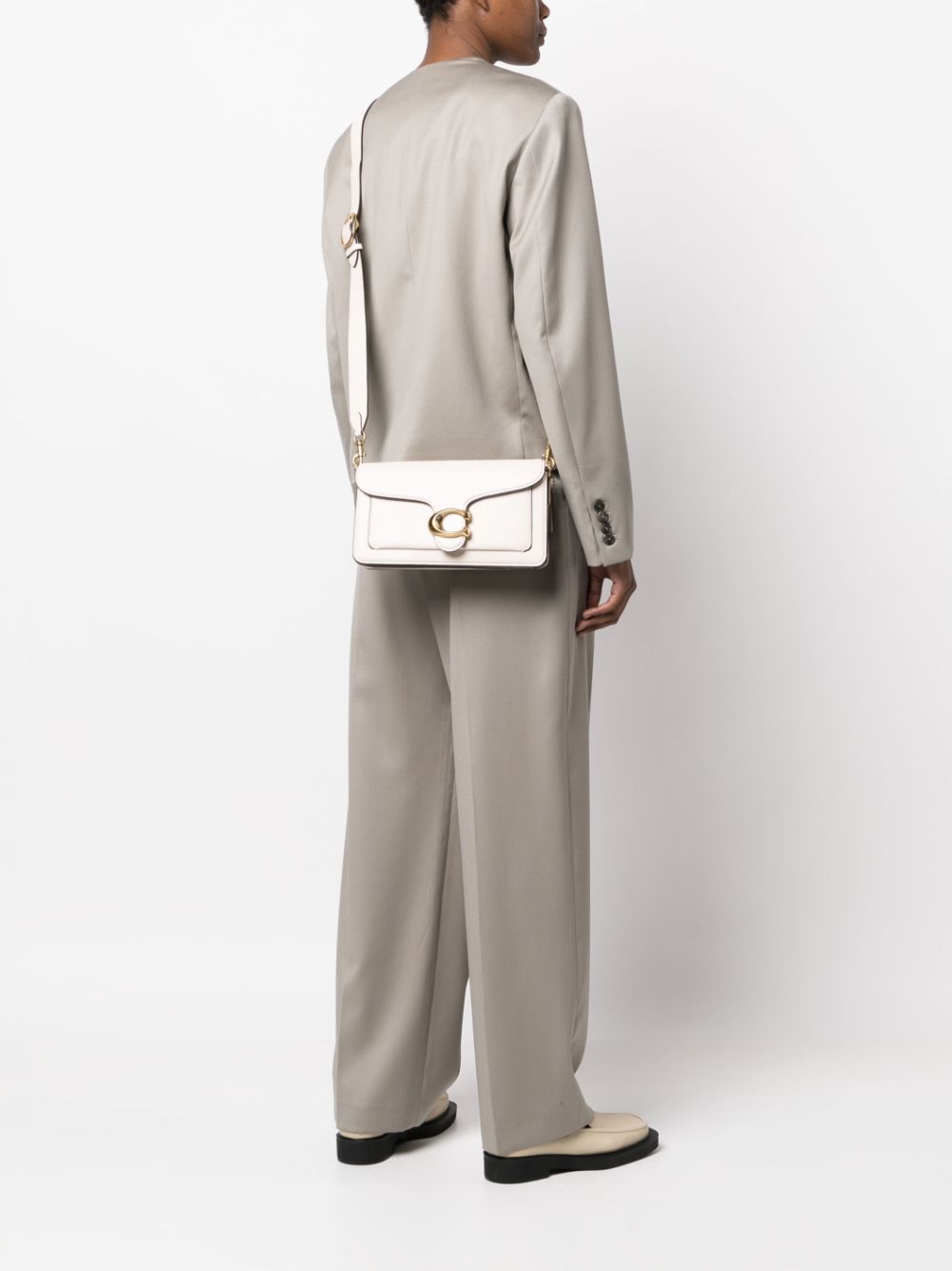 Coach Tabby 26 Leather Shoulder Bag - White