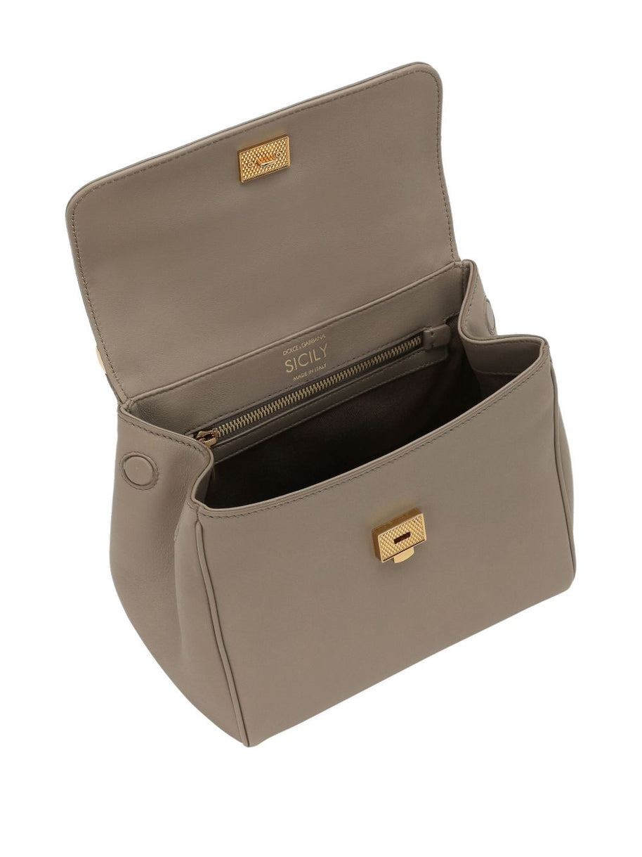Dolce & Gabbana Sicily Soft Leather Handbag - Powder
