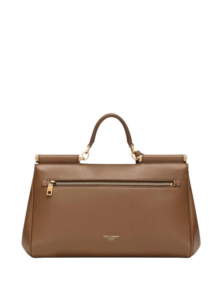 Dolce & Gabbana Sicily Soft Leather Handbag - Brown