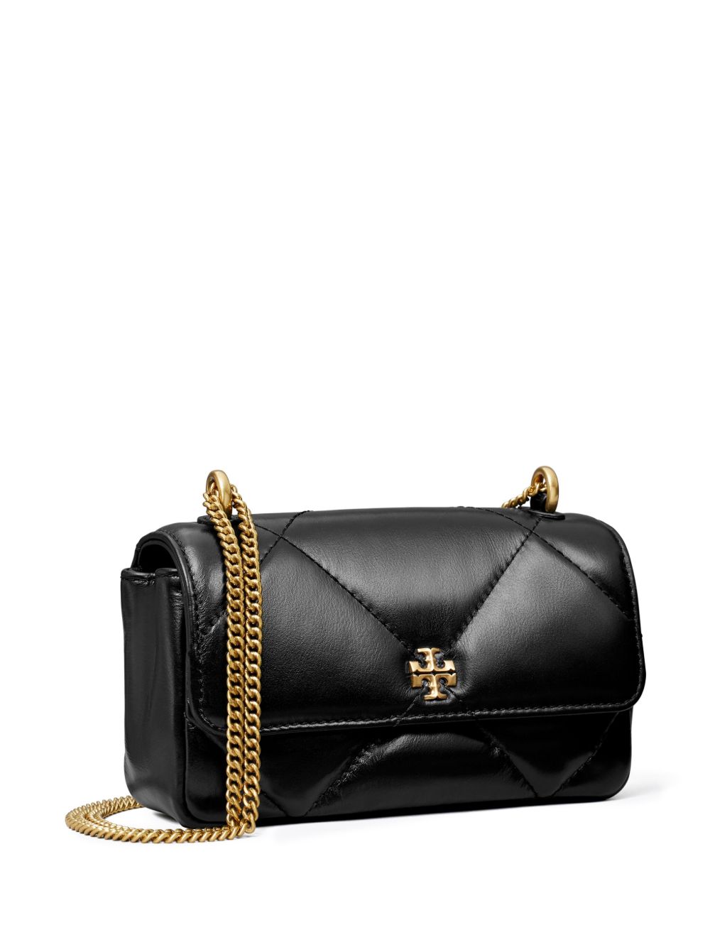 Tory Burch Kira Diamond Mini Leather Shoulder Bag - Black