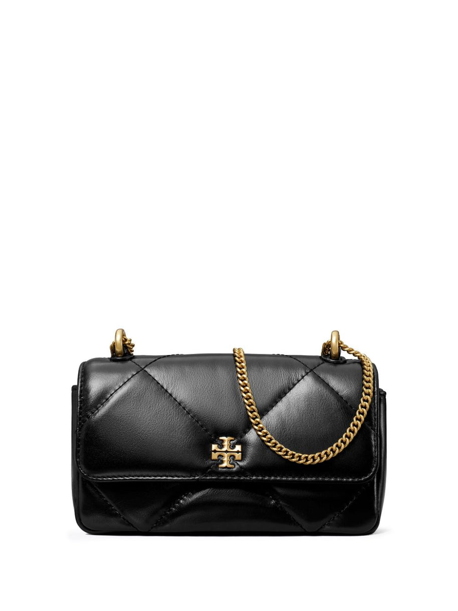 Tory Burch Kira Diamond Mini Leather Shoulder Bag - Black