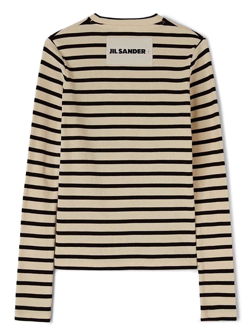 JIL SANDER PLUS Striped Cotton T-shirt - White