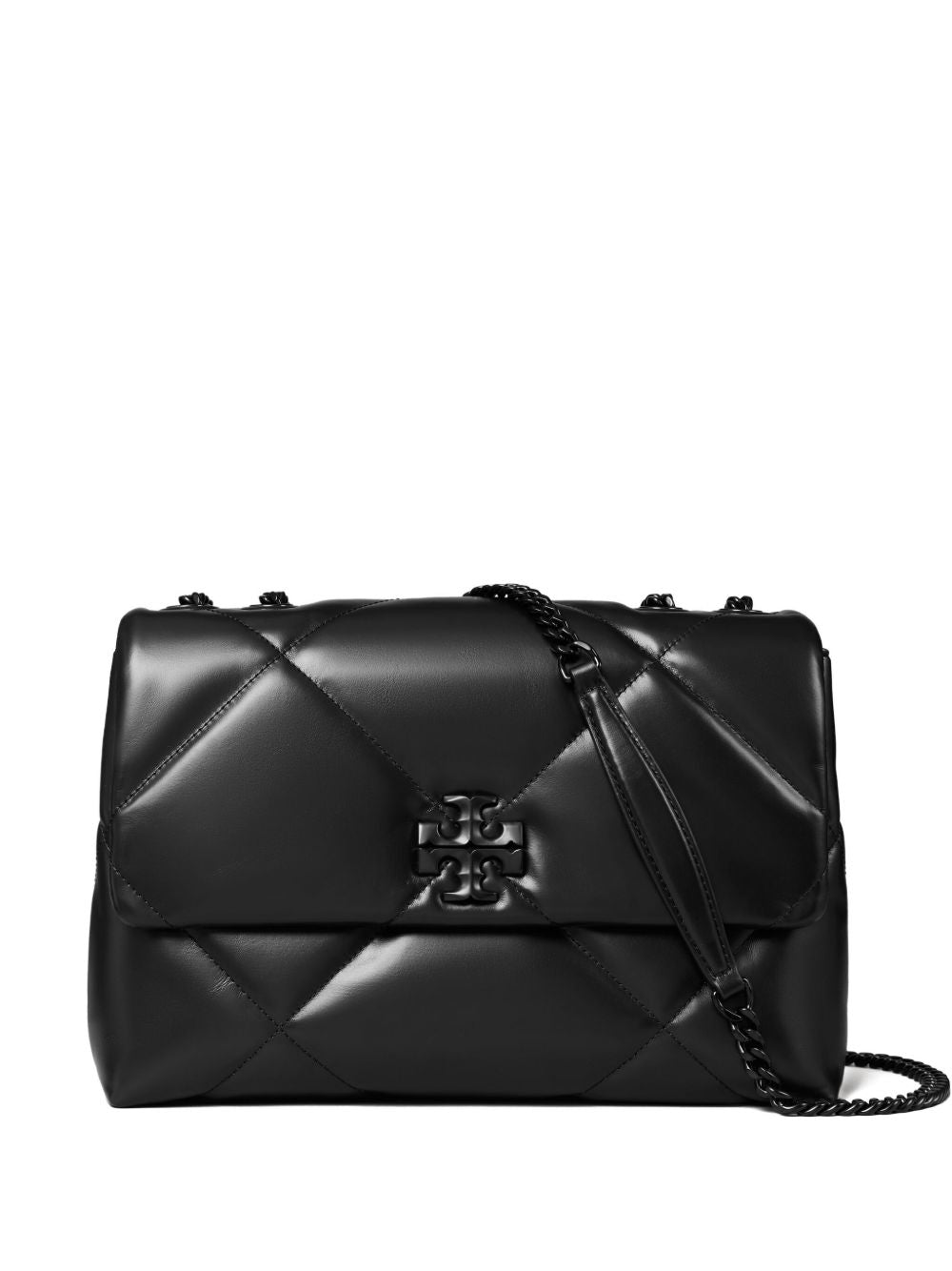 Tory Burch Kira Diamond Leather Shoulder Bag - Black