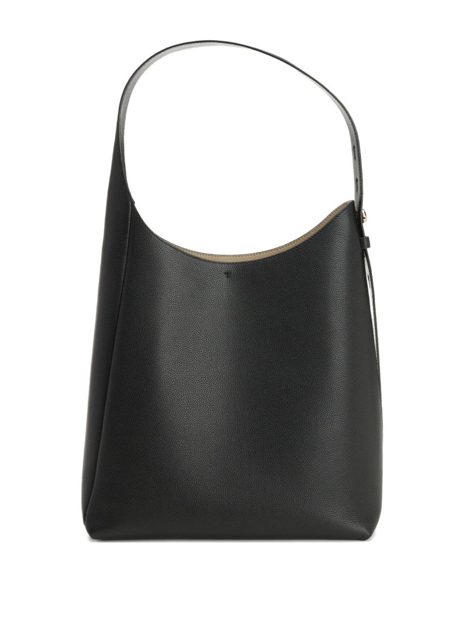 Tory Burch Romy Leather Hobo Bag - Black