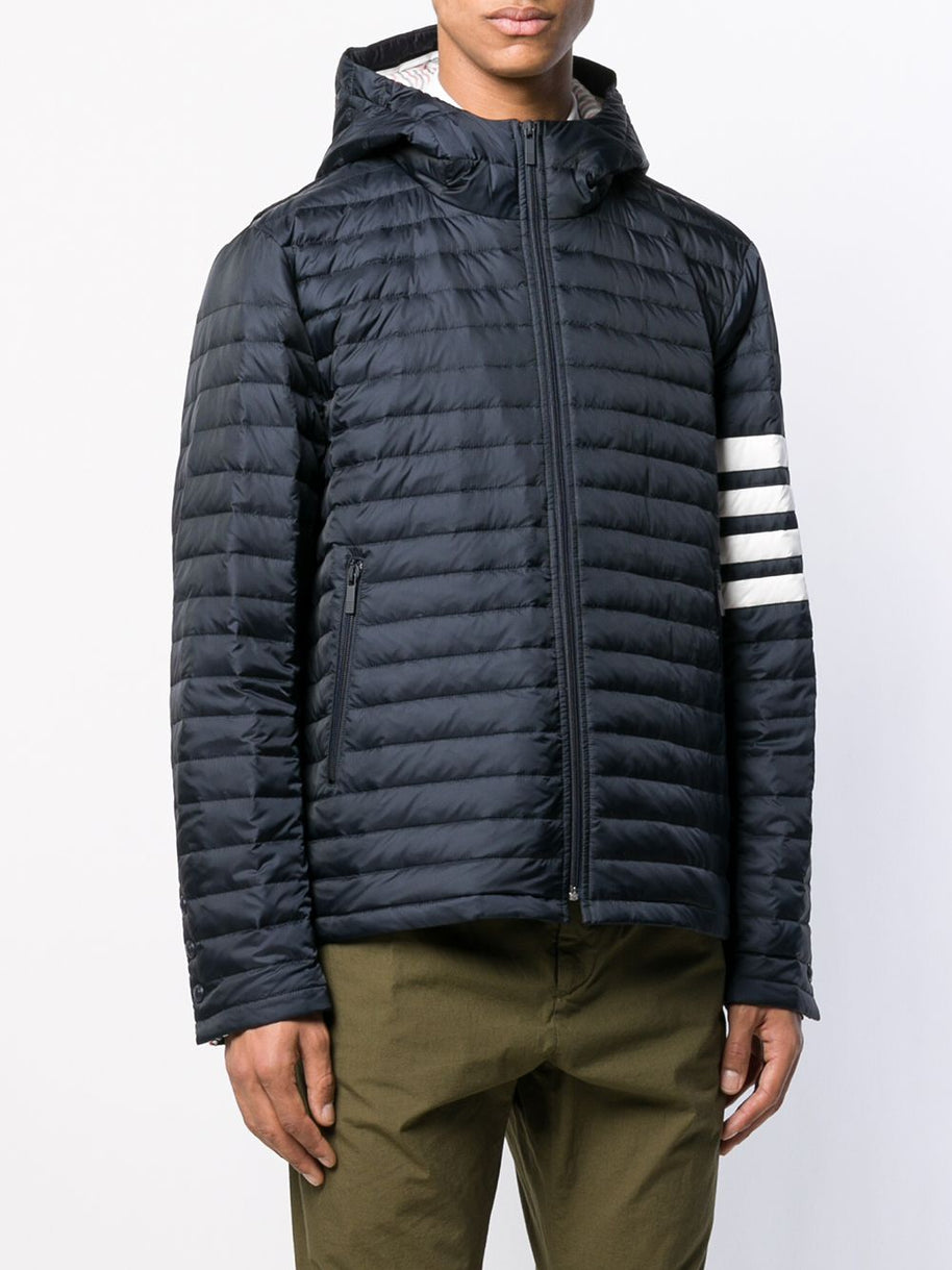 Thom Browne 4Bar Nylon Down Jacket - Blue