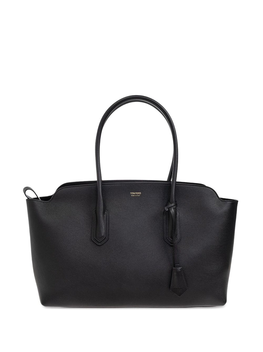 Tom Ford Large Leather Shopping Bag - Black