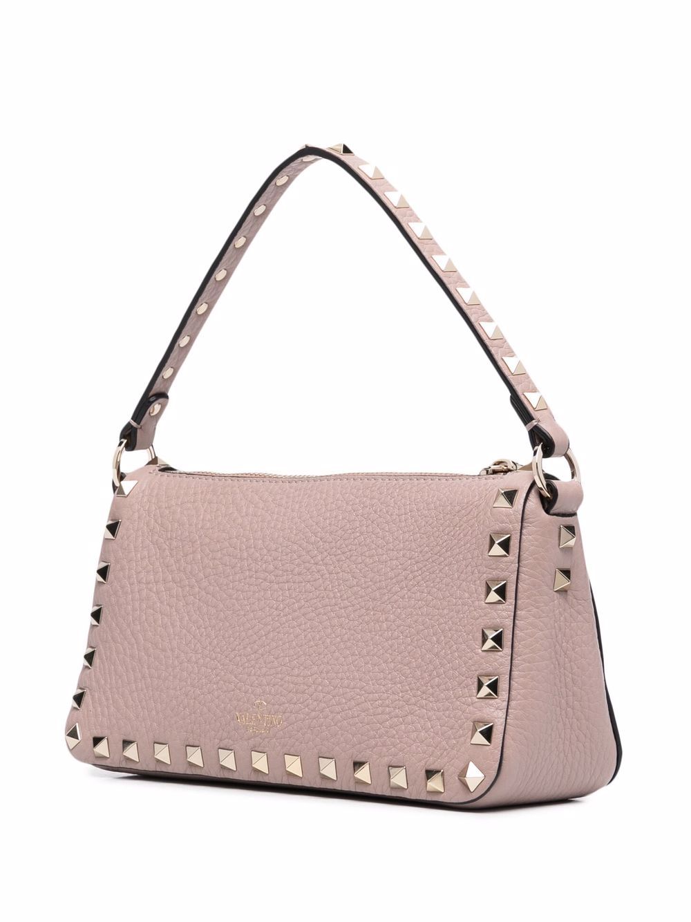 Valentino Garavani Rockstud Small Leather Shoulder Bag - Powder