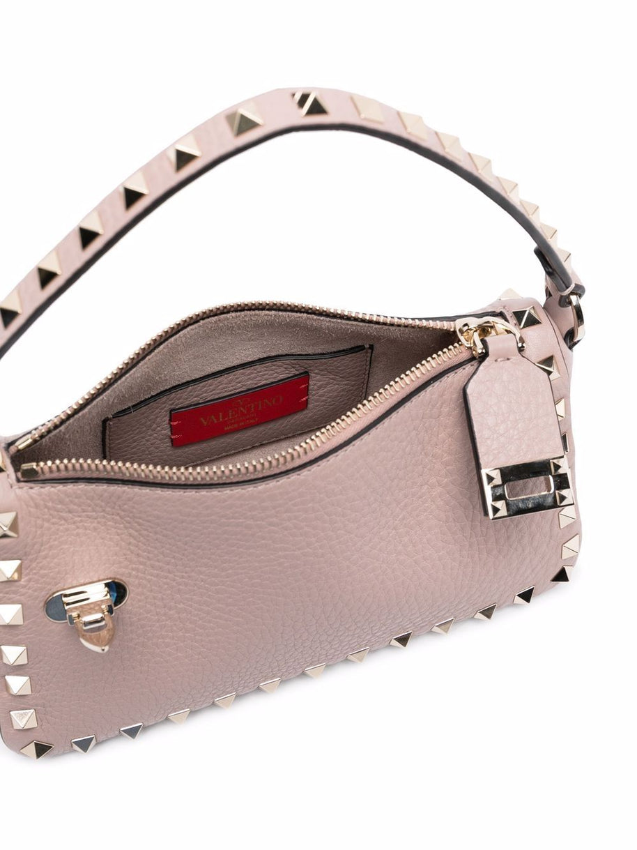 Valentino Garavani Rockstud Small Leather Shoulder Bag - Powder