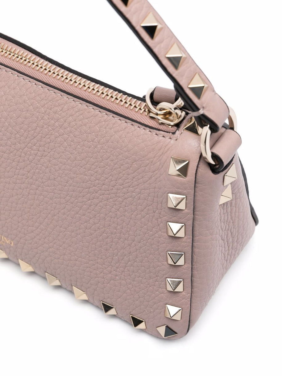 Valentino Garavani Rockstud Small Leather Shoulder Bag - Powder