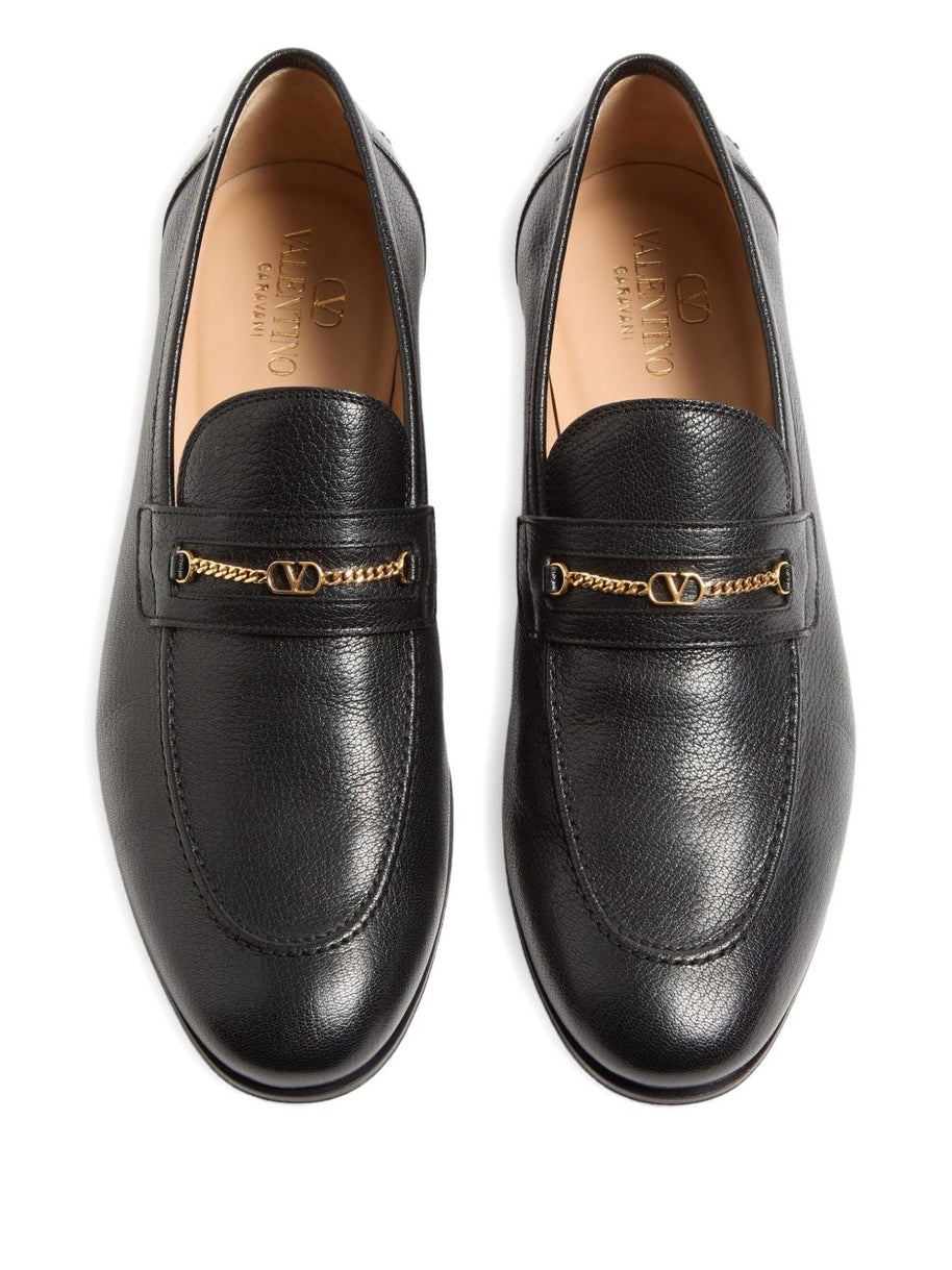 Valentino Garavani Leather Loafers - Black