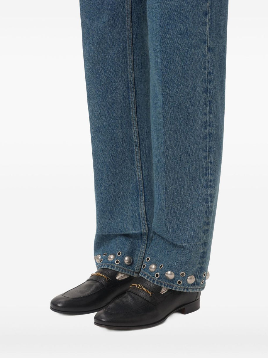 Valentino Garavani Leather Loafers - Black