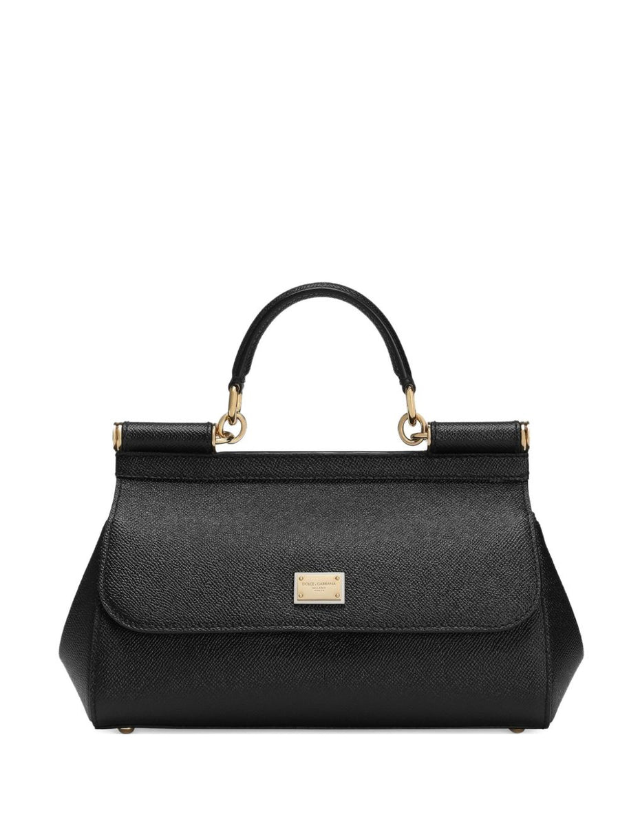 Dolce & Gabbana Sicily Leather Handbag - Black