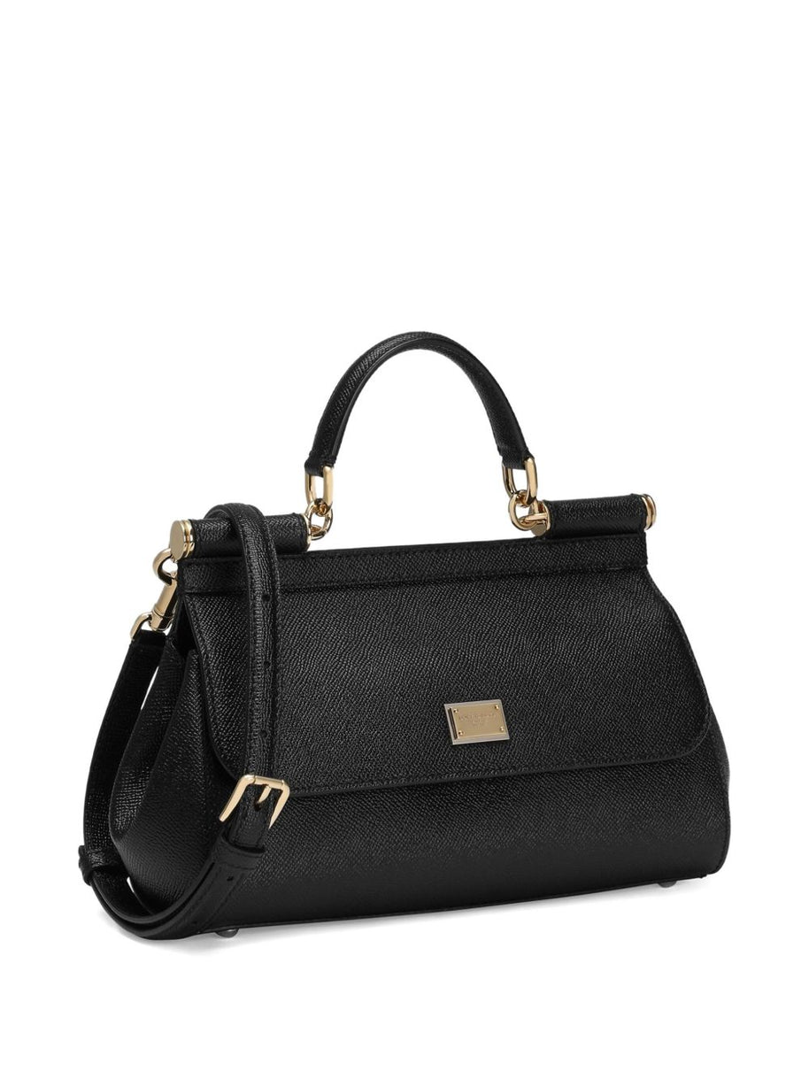 Dolce & Gabbana Sicily Leather Handbag - Black