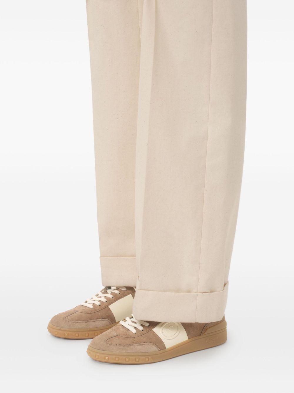 Valentino Garavani UpVillage Leather Sneakers - Beige