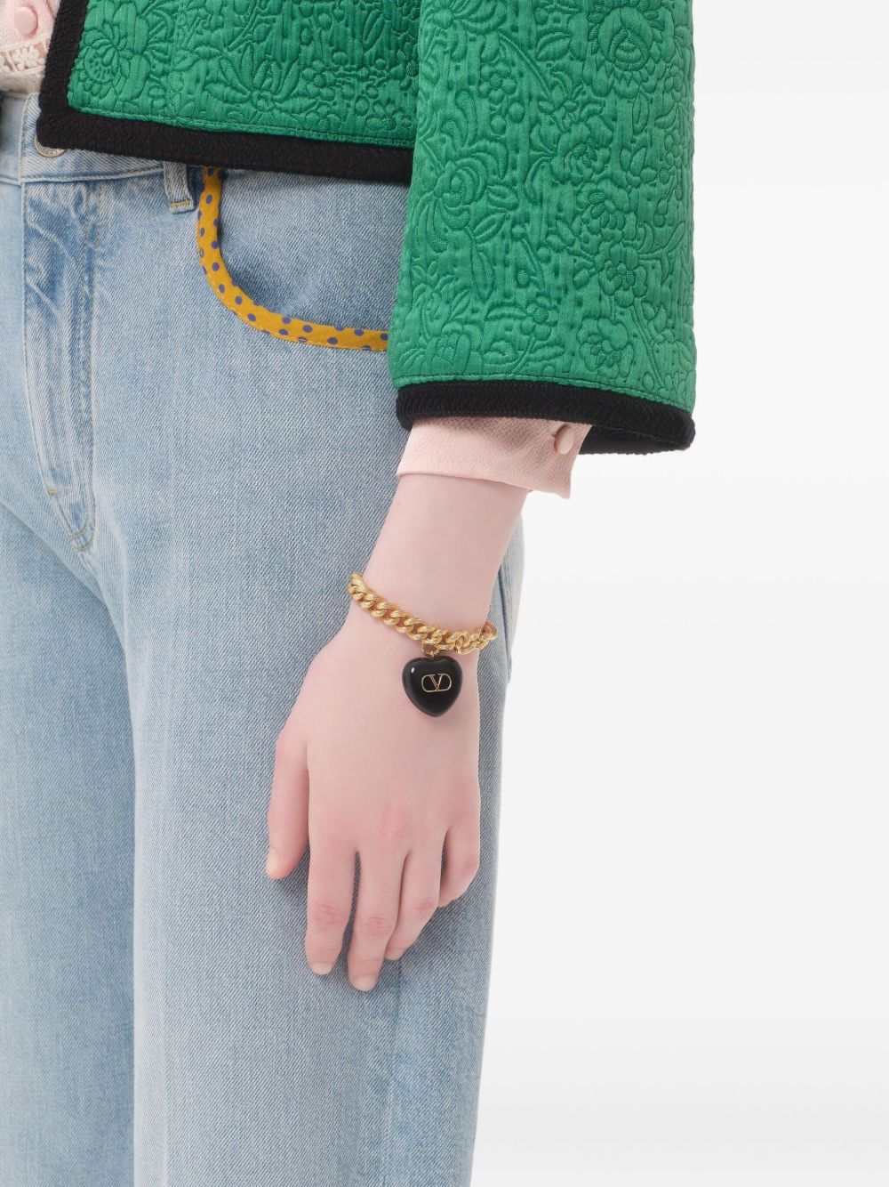 Valentino Garavani Coeur Royal Bracelet - Black