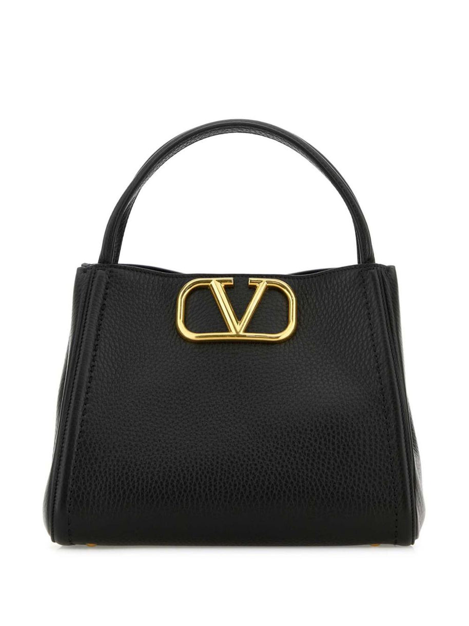 Valentino Garavani Alltime Medium Leather Handbag - Black