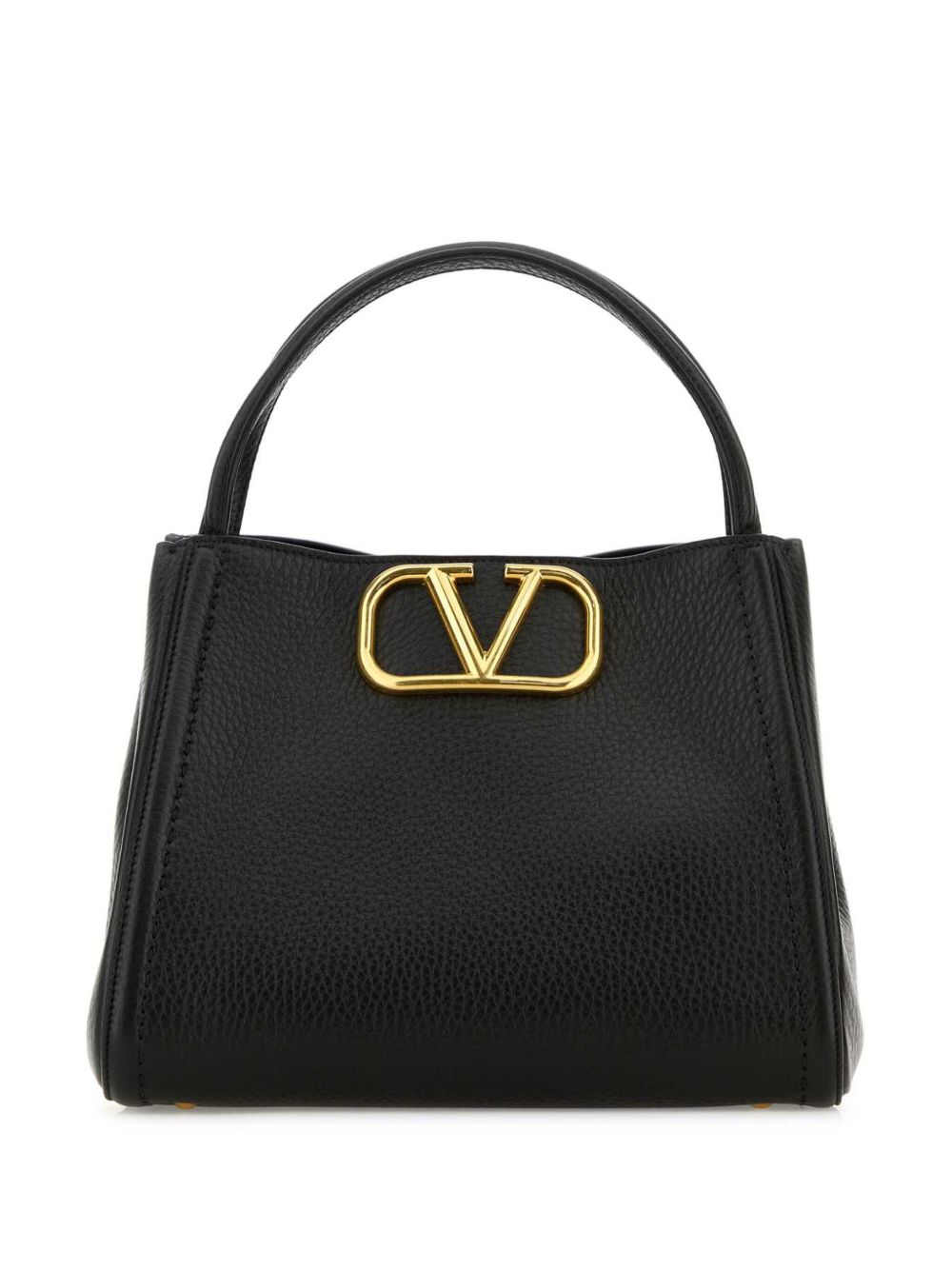 Valentino Garavani Alltime Medium Leather Handbag - Black