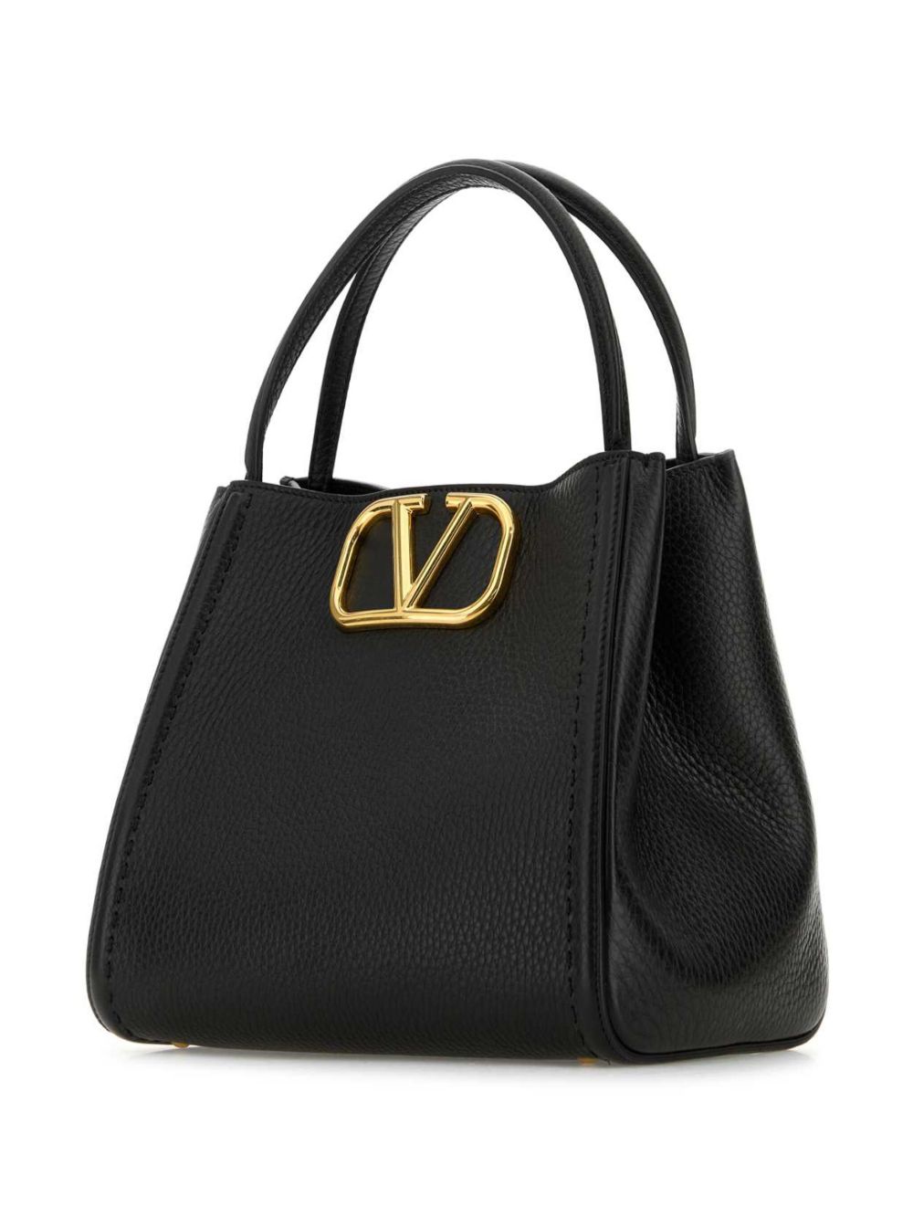 Valentino Garavani Alltime Medium Leather Handbag - Black