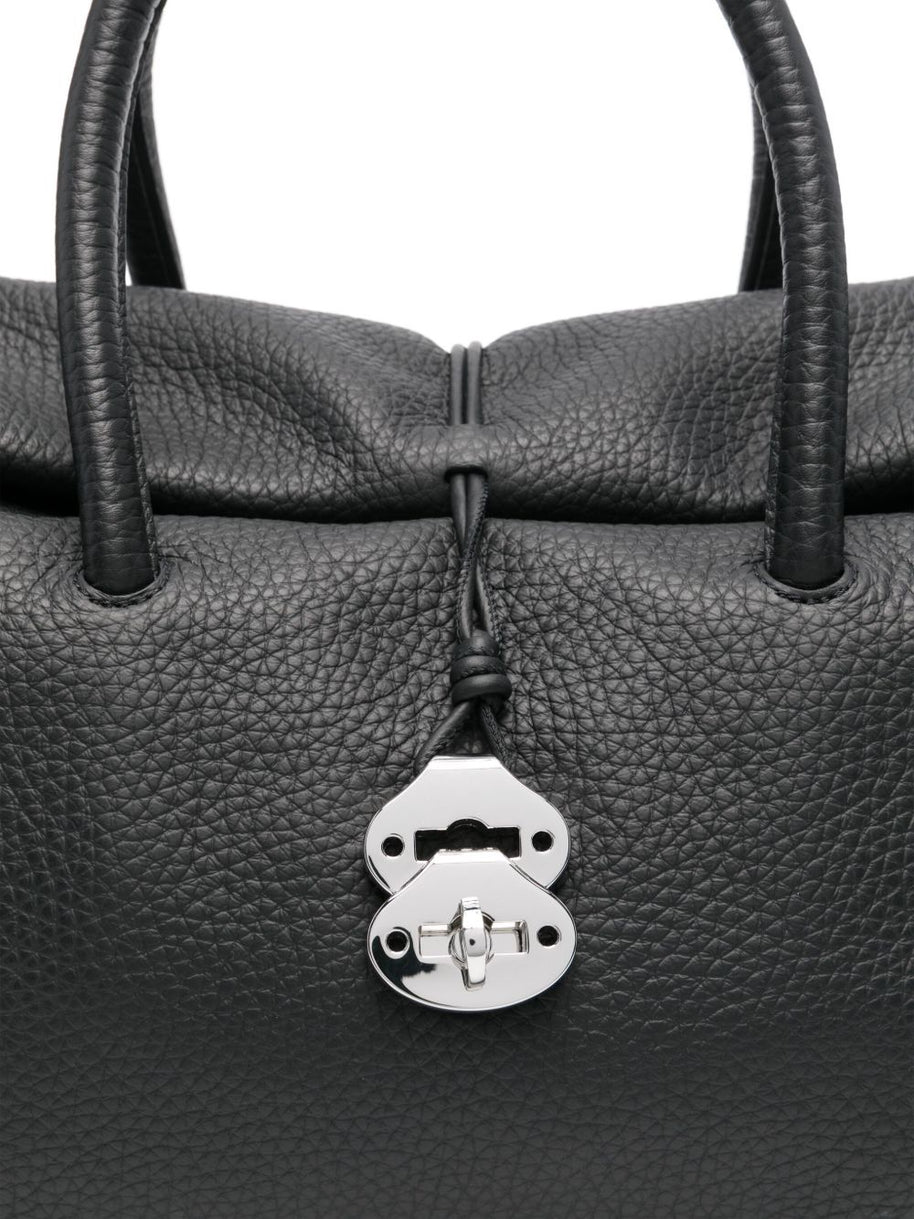 Zanellato Dotta Centauro XL Leather Handbag - Black