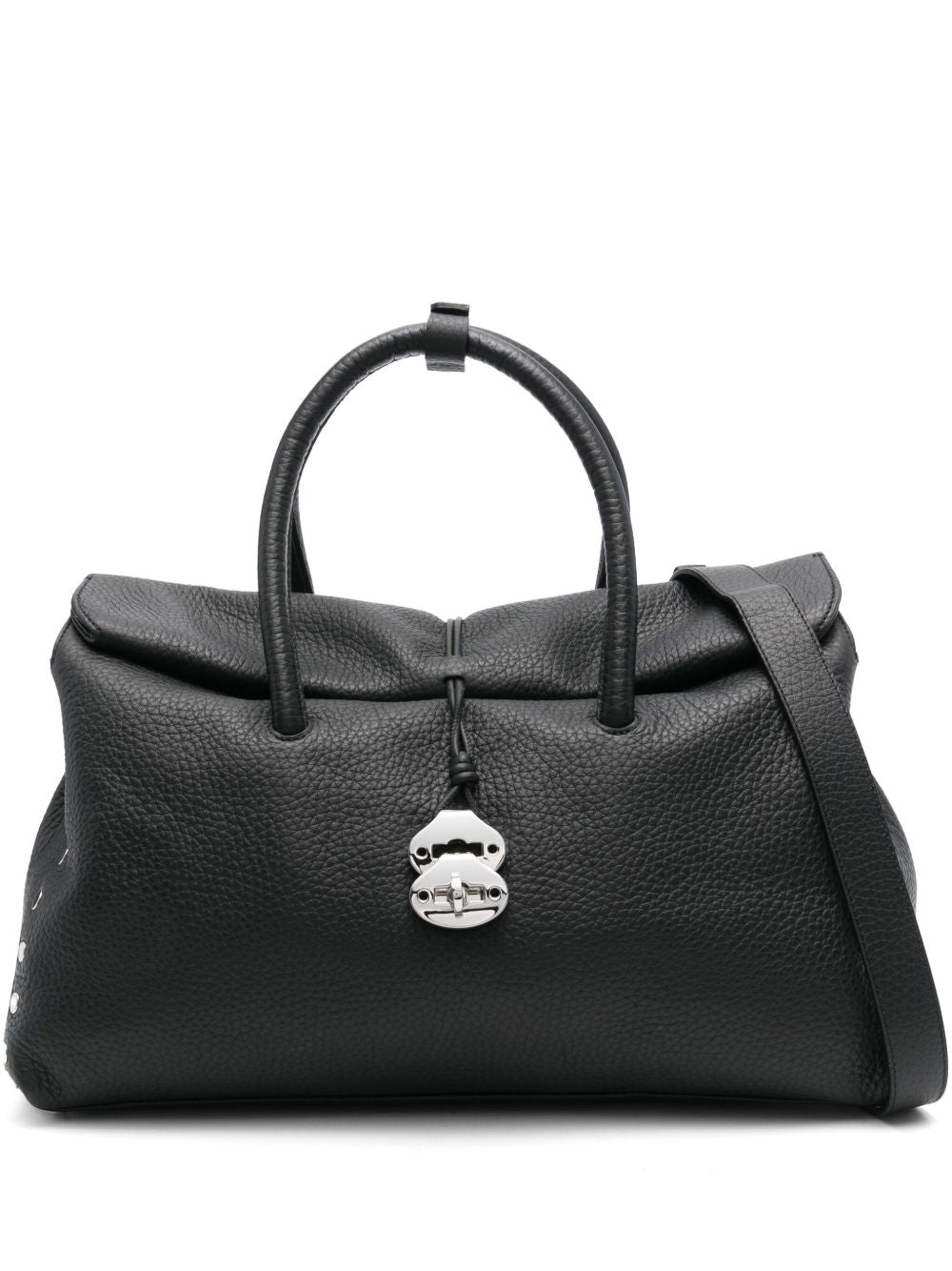 Zanellato Dotta Centauro XL Leather Handbag - Black
