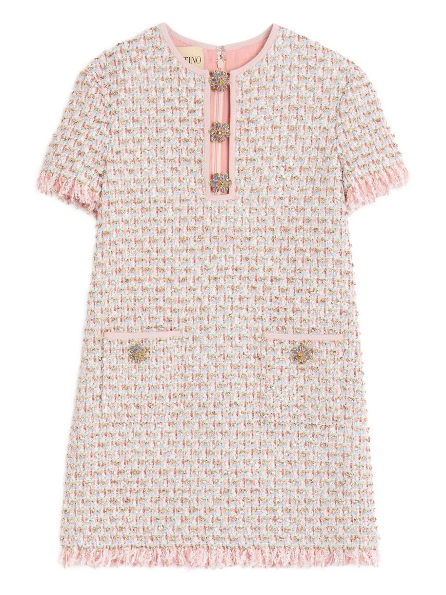 Valentino Tweed Short Dress - MultiColour