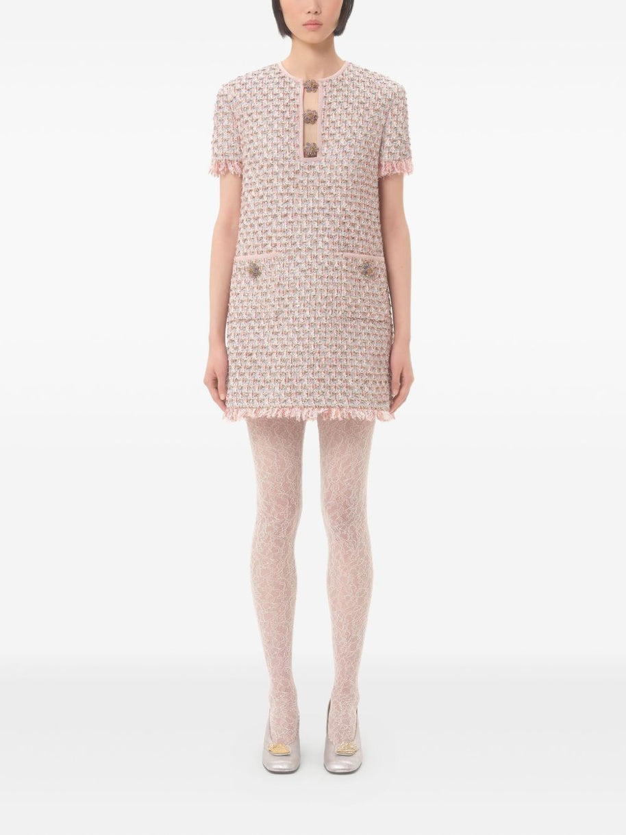 Valentino Tweed Short Dress - MultiColour