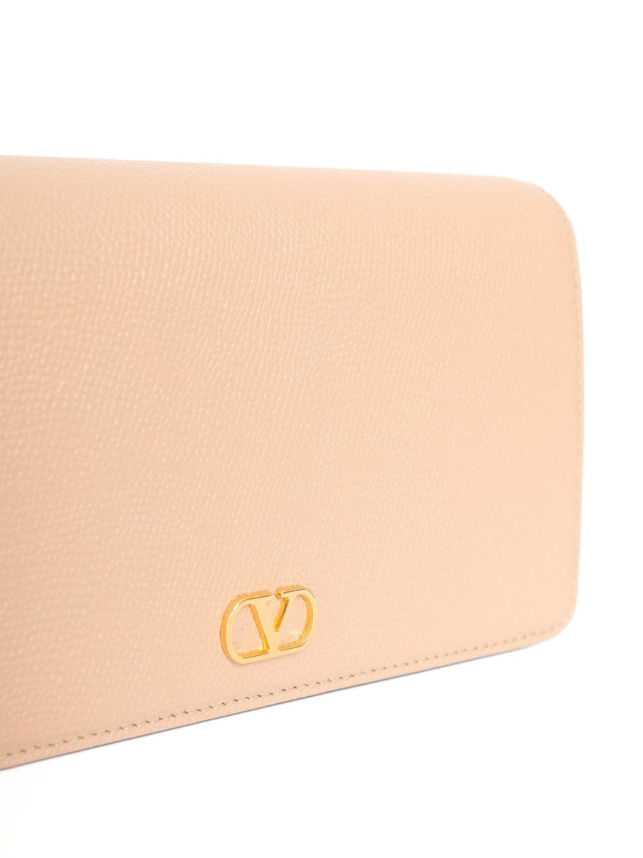 Valentino Garavani VLogo Signature Leather Mini Bag - Powder