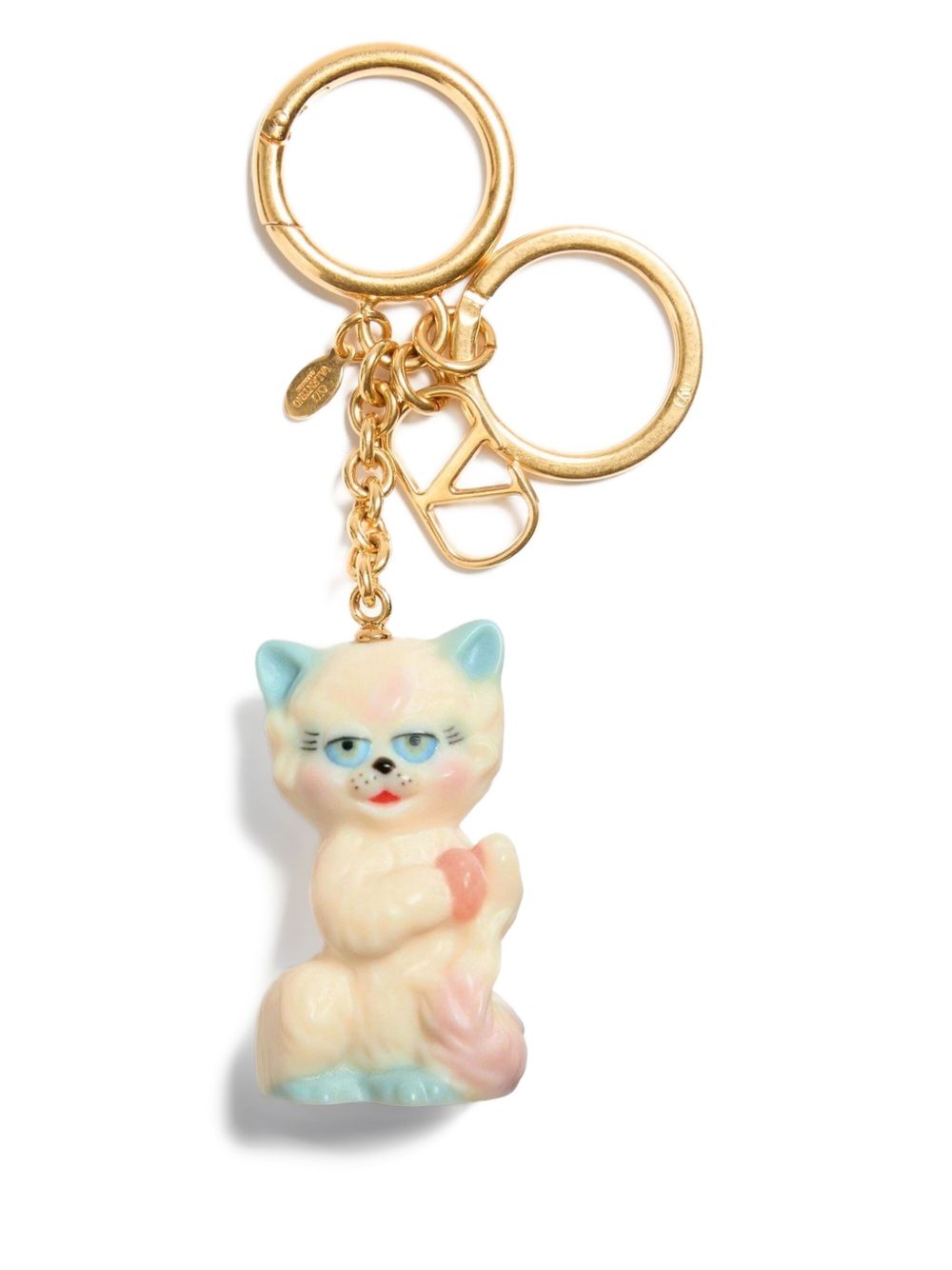 Valentino Garavani Le Chat De La Maison Keyring - Golden