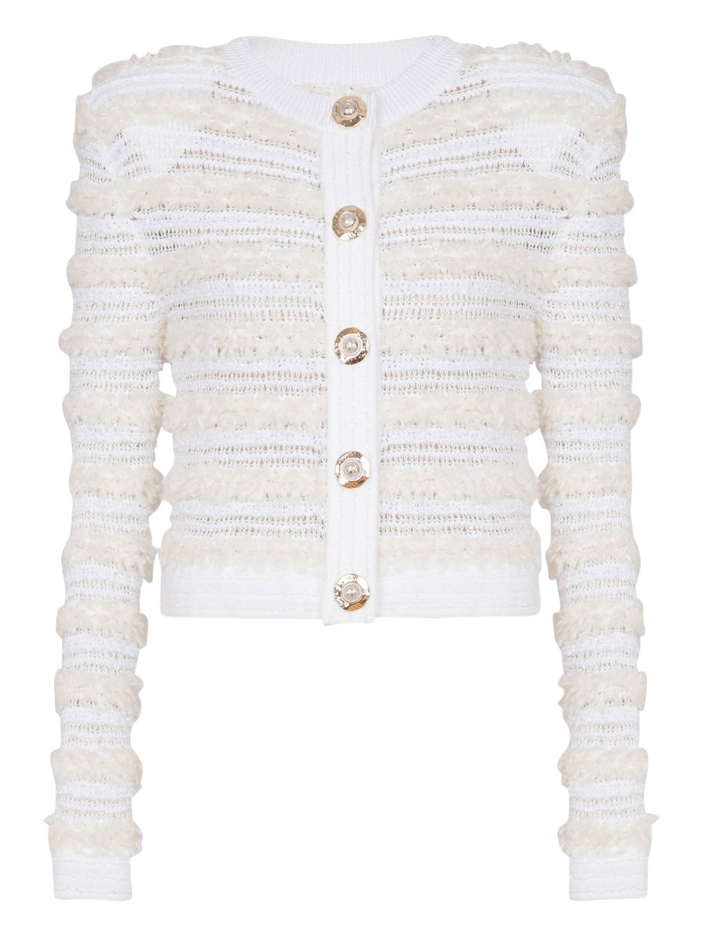 Balmain Tweed Cardigan - White