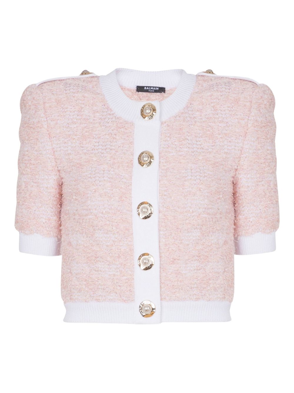 Balmain Tweed Cardigan - Pink