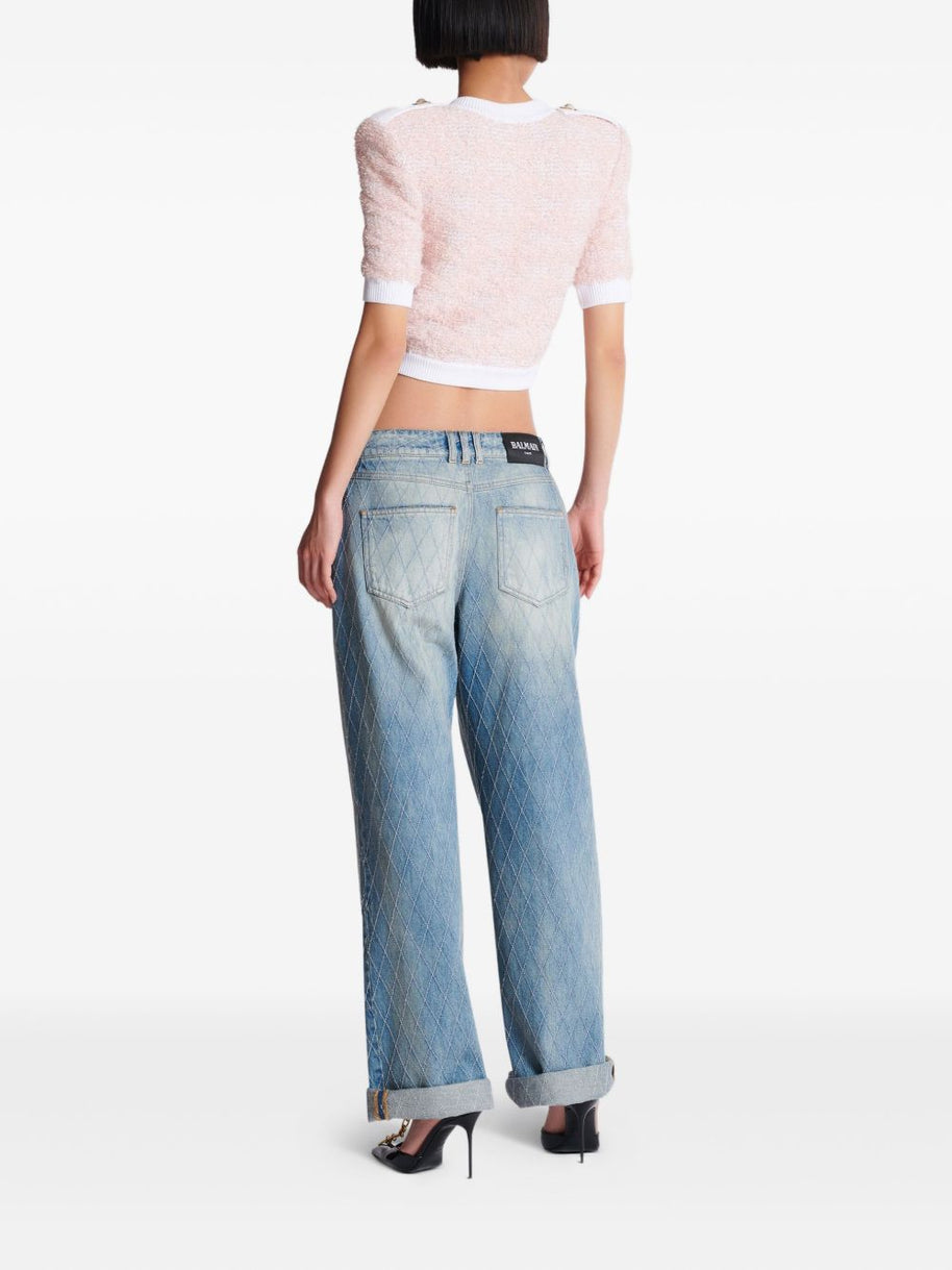 Balmain Tweed Cardigan - Pink