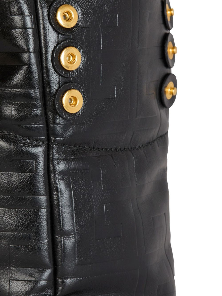Balmain Leather Shopper Bag - Black